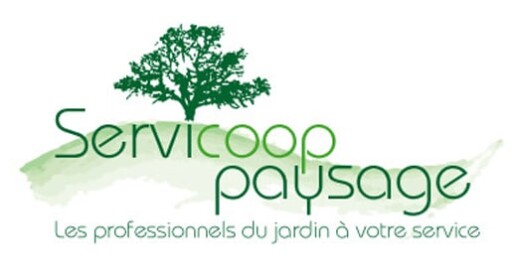 logo vert pour l'entreprise de service, servicoop paysage, pour les pays de la Loire